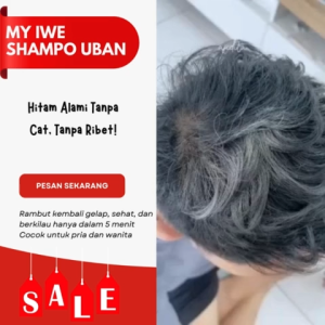My Iwe Hair Coloring Shampoo - Ekstrak Kemiri & Golden Flax Seed Warna Hitam Tahan Lama