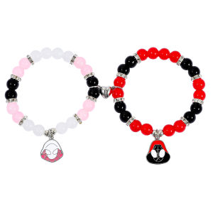 Cool Creative Gothic Style Marvel Spider Man Gwen Stacy Pendant Beaded Bracelet Romantic Jewelry Suitable for Girlfriend Gifts