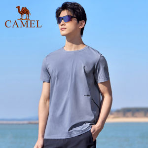 Cameljeans Sports Quick-drying T-shirt Mens Summer New Breathable Elastic Sports Fitness Running Short-sleeved Top