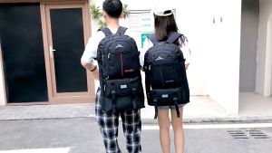 จัดส่งใน 24 ชั่วโมง กระเป๋าเป้เดินทางบรรจุ 75 ลิตร แบบสะพายหลัง เดินเขา กันน้ำได้ ใส่ของได้เยอะ