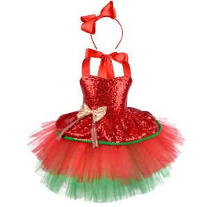 DSF Studios new sequined Christmas tutu skirt Girls Festival performance Photo clothing Childrens Tutu skirt