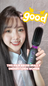 Akiracosme Cordless Hair Straightener Comb USB 100M Negative Ions Straightening Hair Care Brush Portable Volumizing Hair Brush Wireless Hair Styling Tools Electric Hair Comb