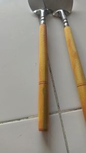 sutil putulan gagang kayu lubang dan tanpa lubang / spatula gagang kayu / sodet gagang kayu 1 pcs
