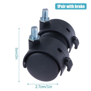 Universal Mute Caster Nylon Plastic Wheel 1 Inch Replacement Furniture Table Drawers Cabinets Swivel Rollers 360 Degree Wheels