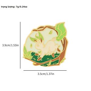 Bandai | Bộ Ghim Men Hình Eevee Tiến Hóa Dễ Thương Dành Cho Áo Khoác Denim & Ba Lô Đồ Trang Trí Anime Quà Tặng Cho Bé Trai & Bé Gái