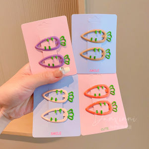 Cute Carrot Hair Clips 2024 New Style Childrens Hair Accessories BB Clips Girls Side Bangs Clip Adorable Back Hair Card
