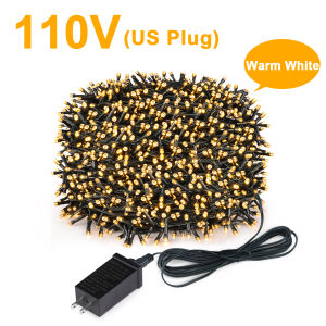 Outdoor Christmas Light New Years Garland Lamp 100m 20m Twinkle LED String Holiday Wedding Decorative Lights Adornos De Navidad