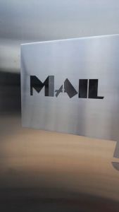 ป้ายบ้านเลขที่+ช่องรับจดหมาย สแตนเลส เกรด 304 HL แท้ (แจ้งตัวเลขในแชท)