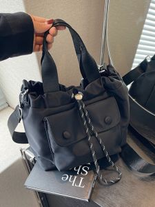 Fashionable Waterproof Oxford Bucket Bag Lightweight Drawstring Crossbody Versatile Chic Summer 2024 Ka Le Er Ladies Handbag