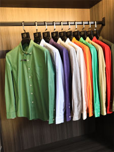 Pure Cotton Oxford Fabric Shirt Mens Long Sleeve Comfortable Skin-friendly Solid Color Fall Season Fashion Breathable Standard Fit