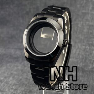 36mm 39mm High Quality Watch Case Sapphire Glass Waterproof Black Case  Fit datejust  NH35 36 ETA2824/36 PT5000 Miyota Movement