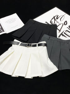 Cca Advanced College Style Mini Skirt Pure Desirable Spicy Girl Versatile Half-length Skirt Short Skirt with Belt Included
