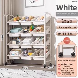 JIAJIESHI | Multi-layer Large Capacity Toy Storage Rack with Wheels