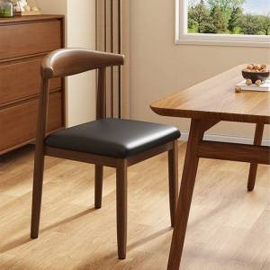 Qieyin Garden | Nordic Home-use Wooden-style Iron Antler Chair for Study & Computer