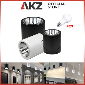 AKZ Round Surface Downlights E27 LED Downlight Ceiling Light Spotlight Pin Lights Celing Light 3inch 4inch With Bulbs