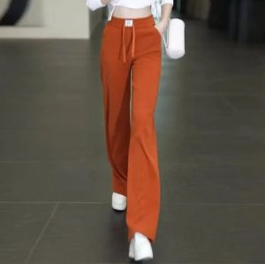 Plus Size Corduroy High Waisted Straight Pants for Women Spring/ Autumn New Korean Style Loose Casual Pants