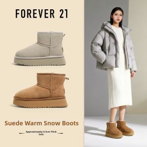 Forever21 | Giày Ủ Ấm Chống Thấm Nước Chống Trượt Bông Phồng
