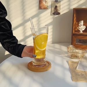 【พร้อมส่งจากไทย】แก้วน้ำทรงโค้ง ทรงมินิมอล สไตล์เกาหลี สไตล์คาเฟ่ ใส่เครื่องดื่มเย็น จับถนัดมือ