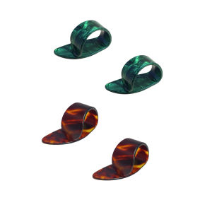 4Pcs Celluloid Guitar Thumb Picks Finger Picks Replacement Instrument Playing Accessories For Ukulele Electric Guitar