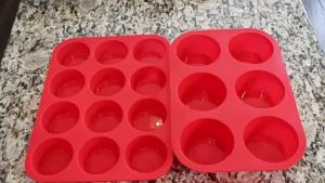 Khay Làm Bánh Muffin Silicon 12 Lỗ Chống Dính Thân Thiện Với Môi Trường Dùng Làm Bánh Muffin Cupcake Bánh Mì Sô Cô La Bánh Tart