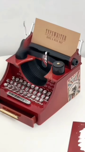 [MSIA SHIP] NOVELTY Retro Typewriter Music Box Classical Classic Vintage Souvenir Antique Office Home Decor Personalized Gift Corporate Gift Birthday Gift Christmas Valentine Wife Teacher Retirement Farewell Colleagues Wall Shelf Display Cabinet Decor