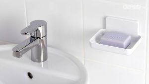 DeHUB Vacuum Pad ที่ใส่สบู่ก้อน ที่วางสบู่ จานวางสบู่ ที่ใส่สบู่ก้อน ไม่ต้องเจาะผนัง แผ่นกาวสูญญากาศ (Vacuum Pad Soap Dish 130)