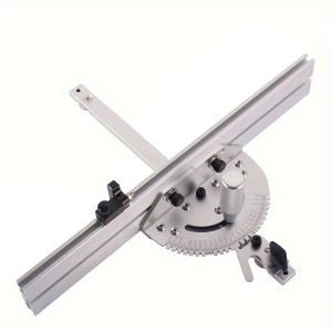 Precision Miter Gauge Kit 27 Position Angle Stops with Fence & Limit Stopper – For Compatible 3/4"x3/8 Table Saws DIY Desktop