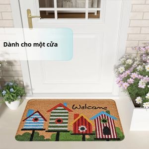 Thảm Trải Sàn Hình Chim Đầy Màu Sắc VIKAMA Thảm Trải Sàn Bằng Vải Polyester Cho Cửa Trước Hiên Nhà Phòng Khách Phòng Ngủ Phòng Tắm - Thảm Trang Trí Nhà Cửa