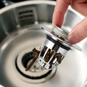 Drain Stopper Pop-Up Bounce Core Basin Drain Filter Hair Catcher Shower Sink Strainer Bath Stopper Bathroom Home Improvement