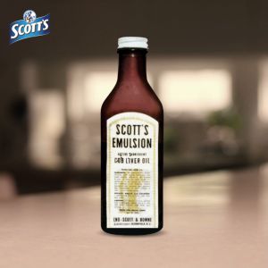 SCOTTS Emulsion Cod Liver Oil with Omega 3 Fatty Acid DHA for Children Support Brain Development 400ml