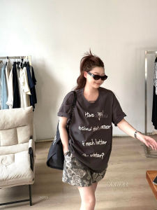 Loose Summer New Style T-Shirt Sleeveless Letter Print Lazy Style Casual Loose Top Womens Fashion Sun Protection Clothing