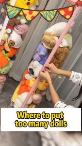 Transparent Doll Storage Bucket PVC Tube Zippered Doll Bucket Toy Storage Box Save Space