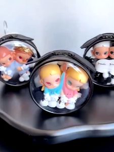 babythree ถุงกันน้ำกลม Cry Baby 10-23cm กล่องใส่ art toy กล่องใส่popmart กระเป๋าเก็บของกันน้ำ PVC แบบใส กระเป๋าจี้