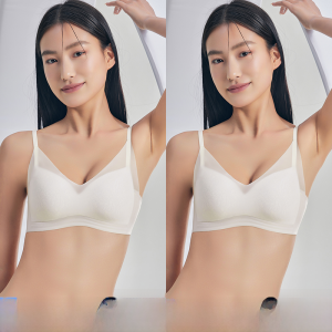 Miiow | Ultra-Thin Wireless Bra Womens Summer 2025 Cool Sensation Thin Strap Gathered Beautiful Back Underwear Seamless MiiOW Cat Person