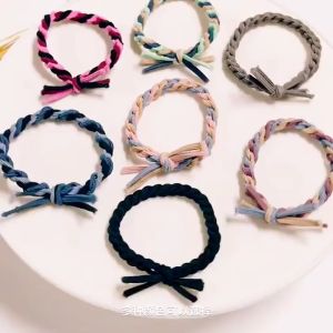 Premium Korean Fashion Hair Tie Rubber Band Elastic Ring Rope High Quality Girl Beauty Accessories Bracelet (5pcs Pack)