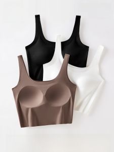 MiiOW | Áo ba lỗ Ice Silk không đường may MiiOW dành cho nữ mùa hè Áo ba lỗ che mông Áo không dây thoáng khí chống hở hang