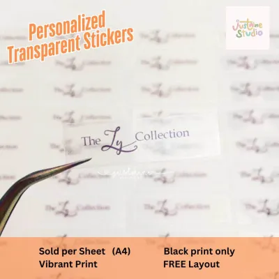 Personalized Transparent Sticker - Justmine Studio