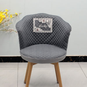 Thickened Full-Coverage Slipcover Petal Chair Cover Luxury Bedroom Makeup Vanity Princess Stool Protective Seat Cover