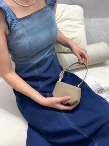 HANKE Womens Genuine Leather Small Coin Purse Change Zipper Wallet Mini Handbag with Wrist Strap Lipstick Cosmetics Organizer Bag