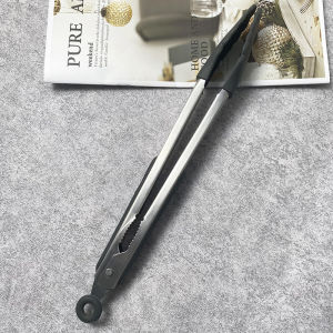 430 Stainless Steel Silicone Food Tongs Non-Stick Pan Special for Grilling Steak High Temperature Resistant Anti-Scalding BBQ Clamps