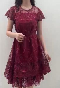 New Product Ken-192 Dress Kondangan Pesta Full Brukat Korean Look Style