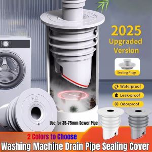 Silicone Sink Stopper Sewer Pipe Sealing Ring Floor Drain Anti Odor Plug Washing Machine Drain Seal Cover Bathroom Accessories