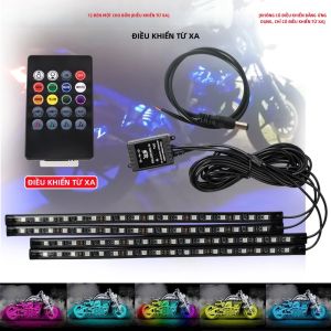 Bộ Đèn LED Trang Trí Xe Máy RGB - Điều Khiển Từ Xa/qua Ứng Dụng - Đèn Dải LED Xe Hơi/xe Máy - Đèn Trang Trí Không Khí Neon Mềm Dẻo