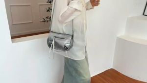 BJ64902 - SILVER/BLACK/BEIGE TAS SLEMPANG HANDBAG TAS WANITA FASHION IMPORT MODIS ELEGAN TERMURAH TERLARIS TERBARU BAGSTORE JAKARTA TAS BATAM ZCJ4902