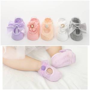 ( มีคูปองส่งฟรี) ถุงเท้าเด็กแรกเกิด ถุงเท้าเด็ก ดีไซน์น่ารัก ยืดหยุ่น คุณภาพดี มีกันลื่น สำหรับเด็ก 0-1 ขวบ V6