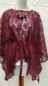 Baju Kondangan Outer Wanita Brukat Atasan Kebaya Murah Modern Simple Elegan Pesta Baju Pisahan Broklat Brokat Cape Seragam Bridesmaid Lamaran Elegan Modern Simple Elegan Pesta D7I7