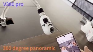 V380 Pro Bulb Dual Lens cctv camera connect cellphone Indoor Outdoor 8MP HD Night vision Two-Way Audio waterproof