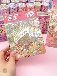 Pelekat DIY Teka-Teki DIY Puzzle Sticker Mermaid Cartoon Change Cloth Stickers Education Children Toy Party Activity儿童卡通贴纸
