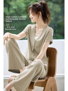 MOHANYIMEI | Contrast Color Faux Two-piece Set