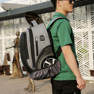 Large Capacity Backpack with Pull Rod Climbing Stairs for Boys in Middle And High School Double Shoulder Bag Female Pull Rod Suitcase
